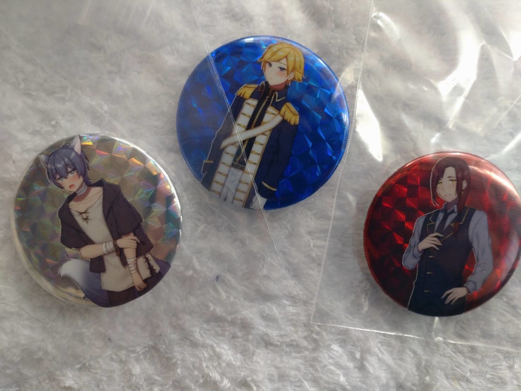 「ジェラルド」のホログラム缶バッジ 乙女SLG【積みゲーにした罪で悪役令嬢にされました。】