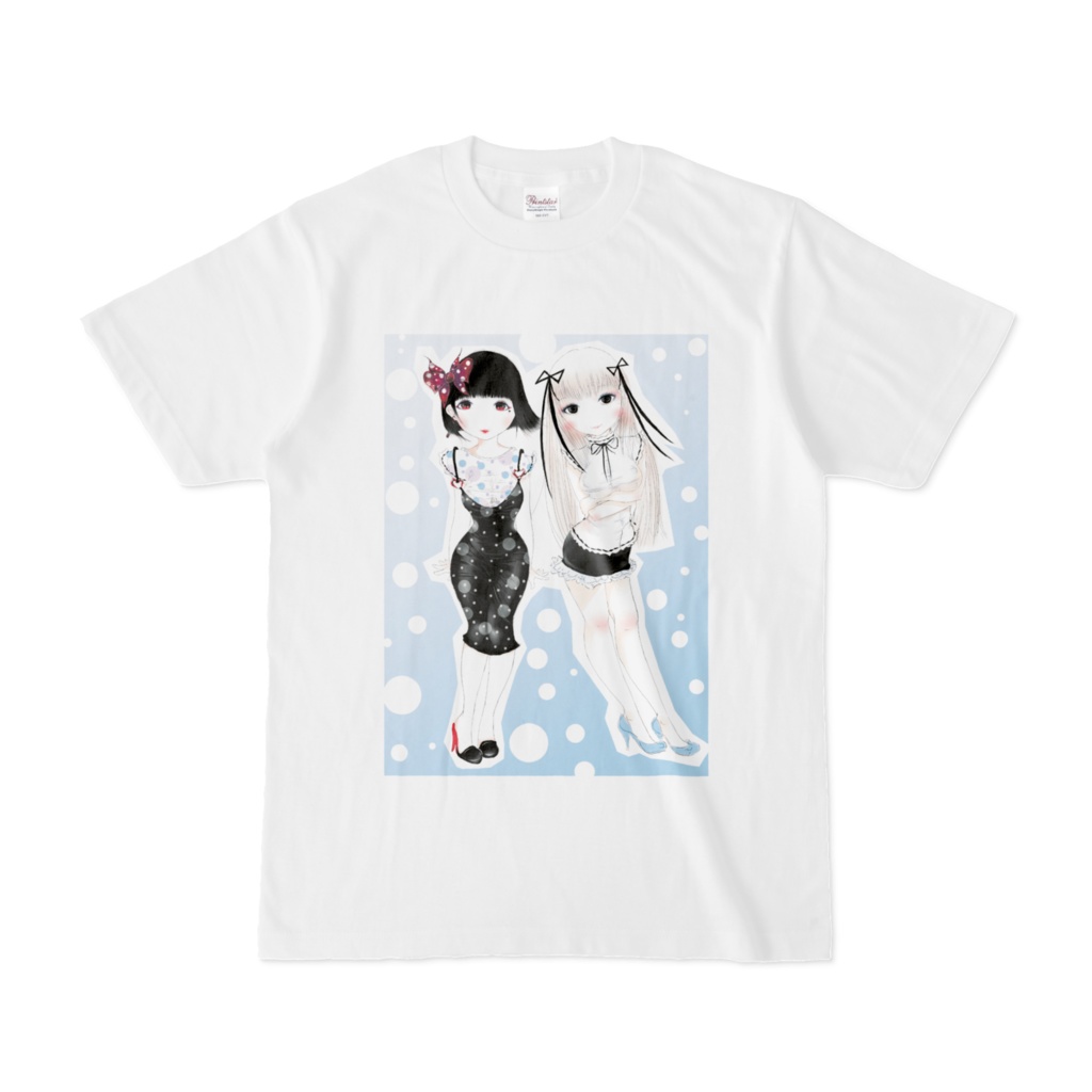 ちょうちょ髪飾りの女の子と黒リボンの女の子01