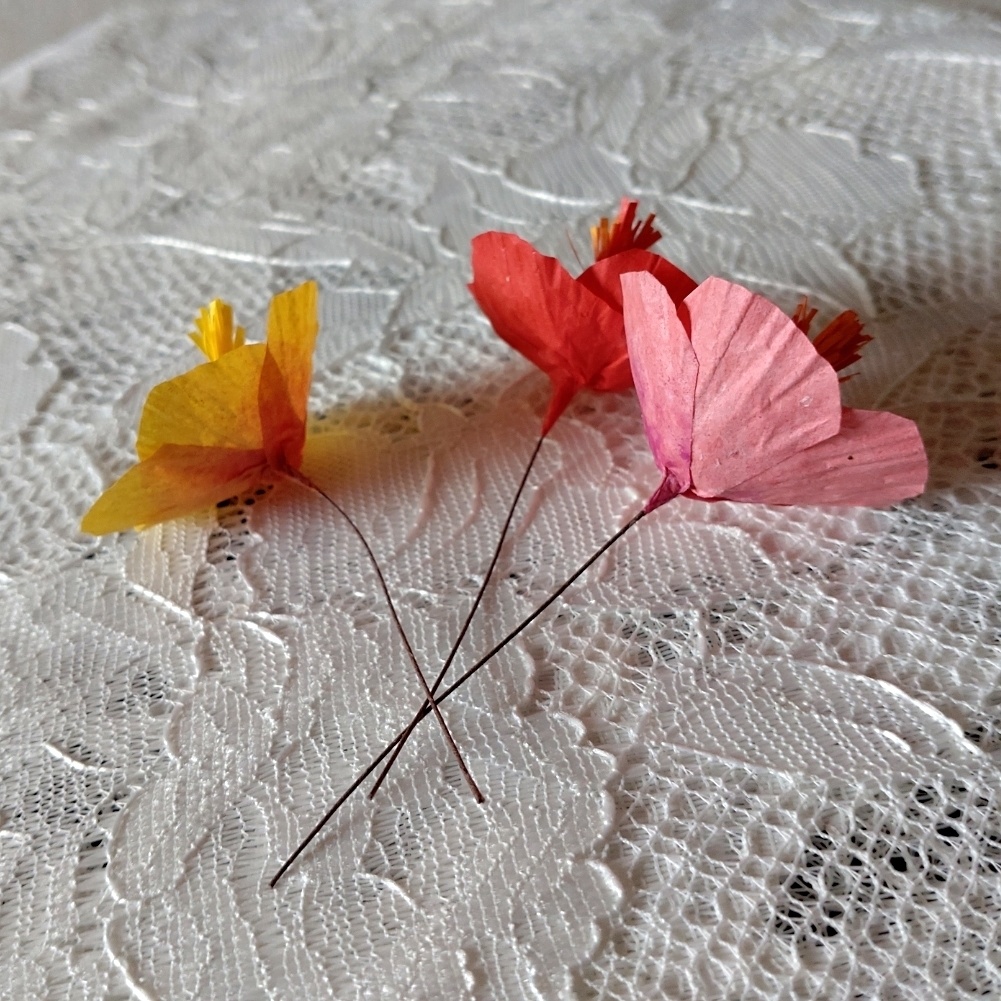 ミニチュア造花-ハイビスカス(2輪)