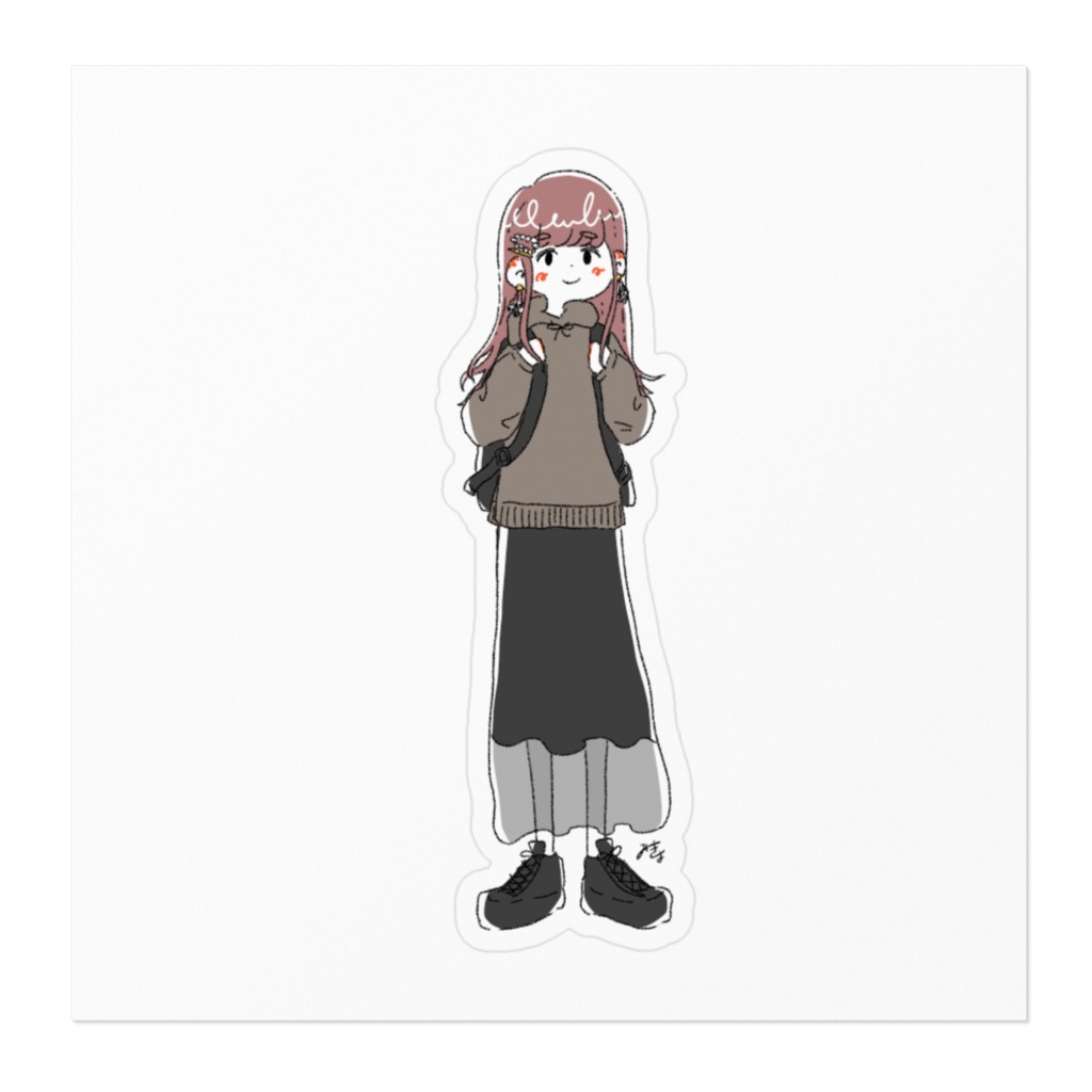 ゆるへあがーるのステッカー