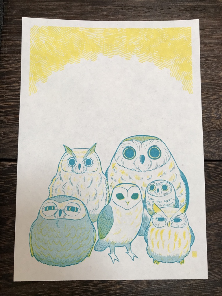 便箋 / カラス・フクロウ・ことり達