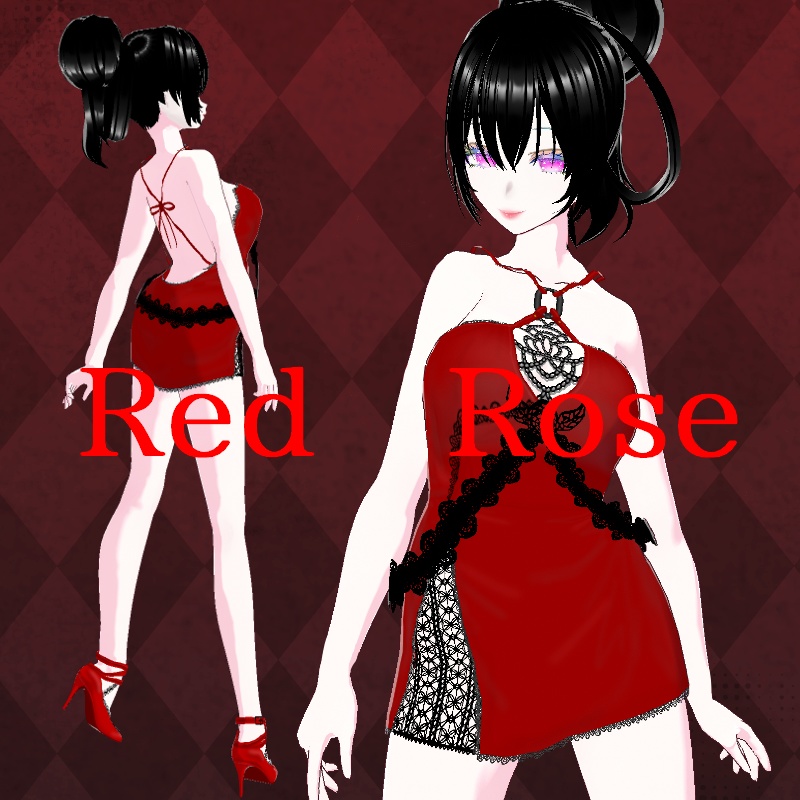 Vroid 夜の薔薇セット NightRose Set