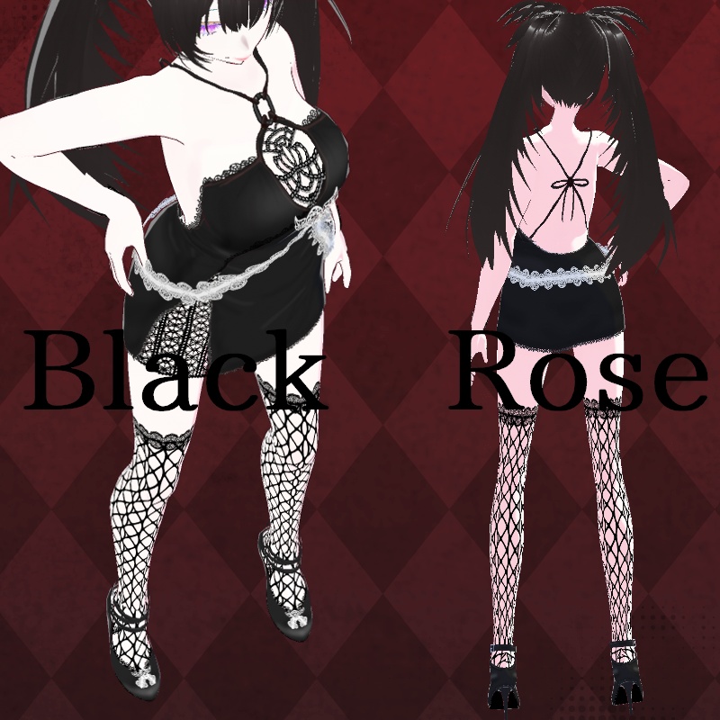 Vroid 夜の薔薇セット NightRose Set