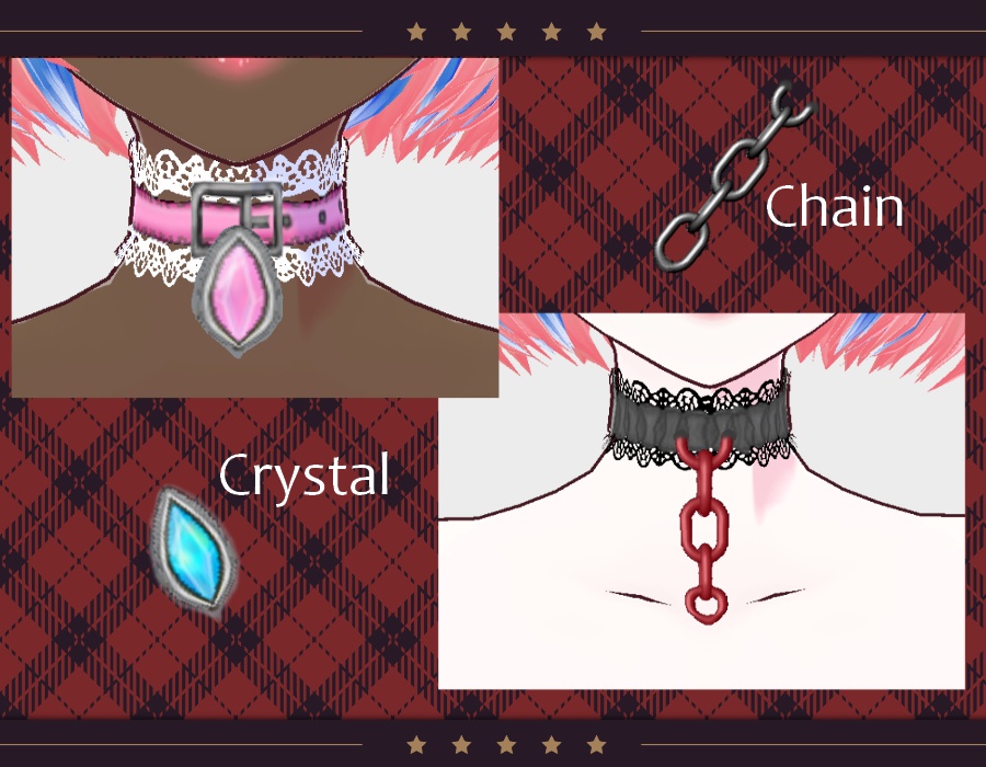 Vroid ゴシックチョーカー Gothic Choker necklace