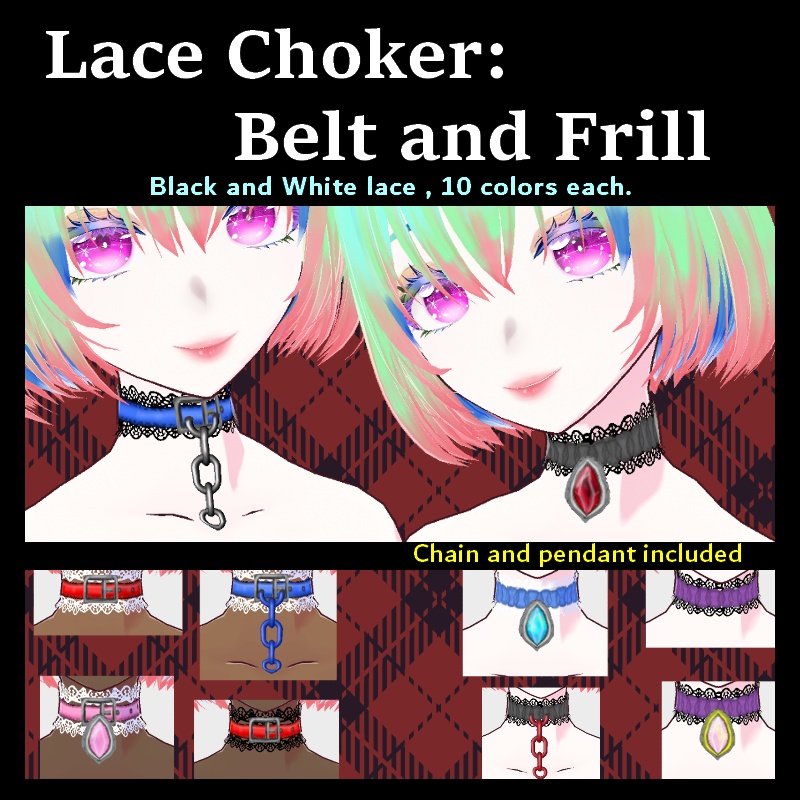 Vroid　ゴシックチョーカー　Gothic Choker necklace