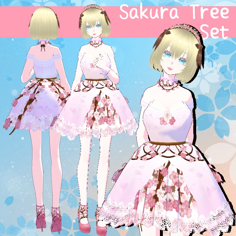Vroid 桜の木 セット Sakura Tree Set