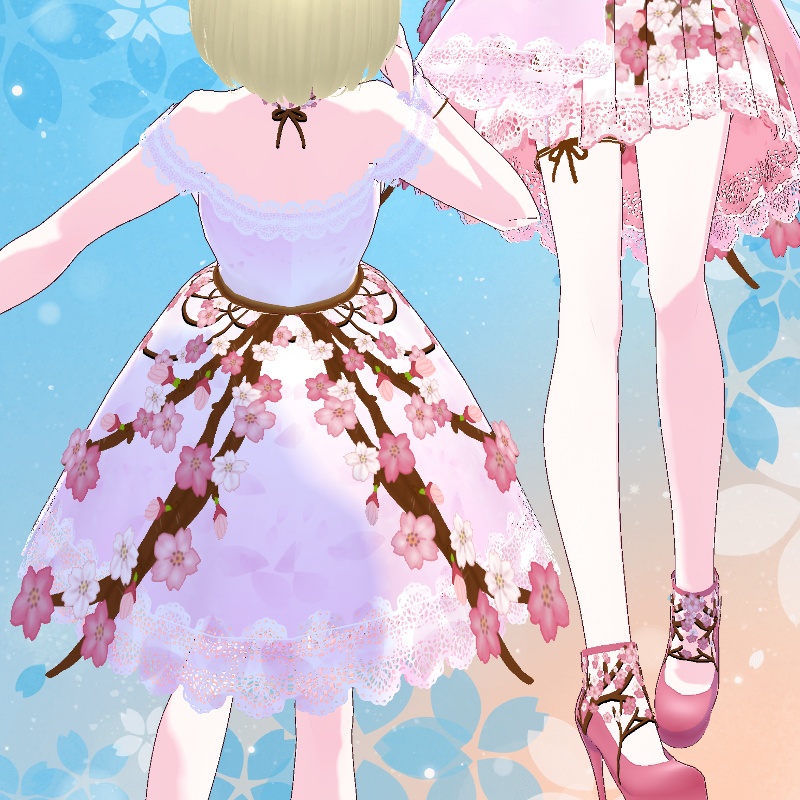 Vroid 桜の木 セット Sakura Tree Set