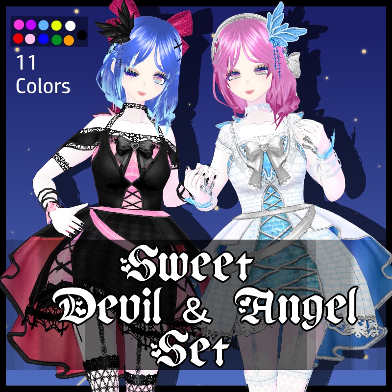 Vroid 甘い　小悪魔＋天使セット　Sweet Devil＆Angel Set