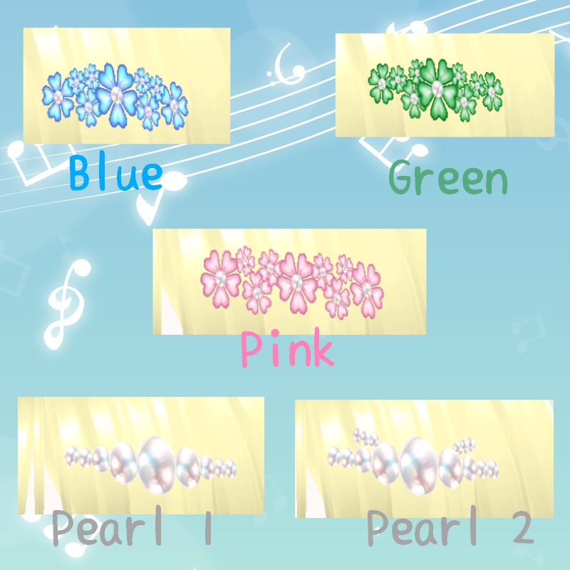 Vroid【Free / 無料】春の髪飾り Spring hair clip