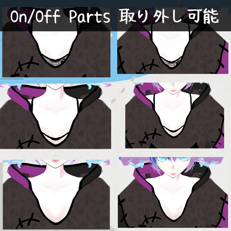 Vroid LOLねこ パーカー セット LOL Neko Hoodie SET