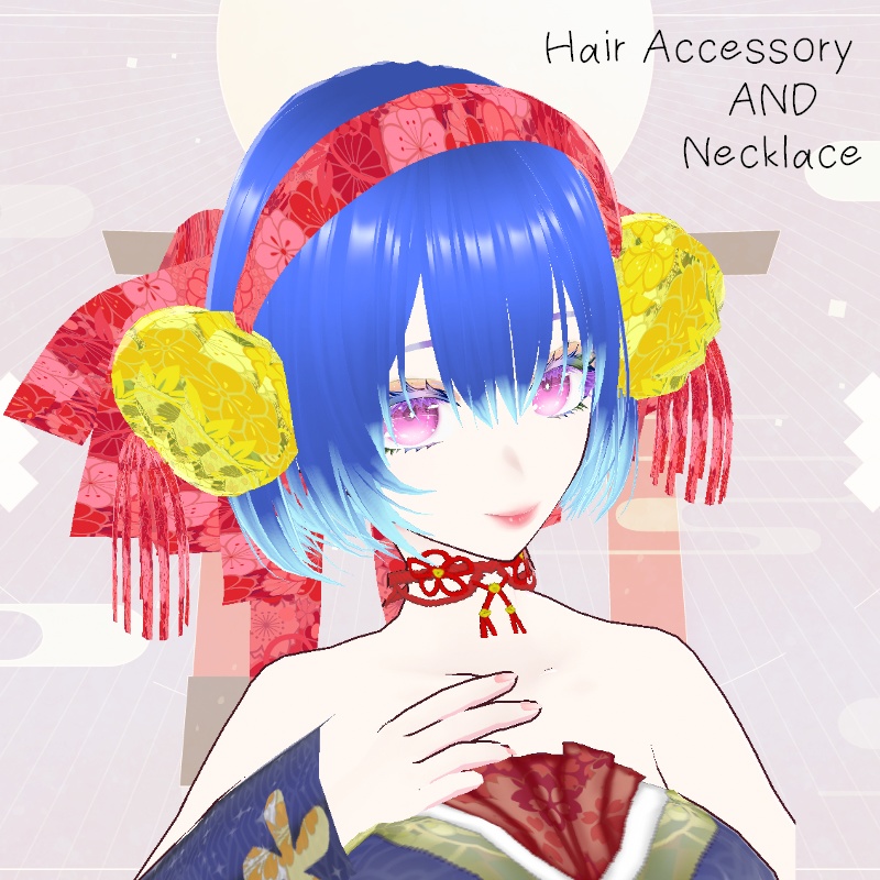 Vroid 和のドレスセット Kimono Dress SET