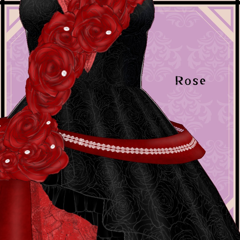 VRoid 薔薇のブーケ セット Rose Bouquet Set