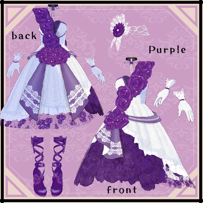 VRoid 薔薇のブーケ セット Rose Bouquet Set