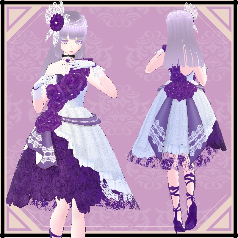 VRoid 薔薇のブーケ セット Rose Bouquet Set