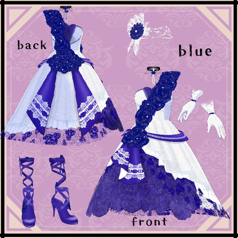 VRoid 薔薇のブーケ セット Rose Bouquet Set