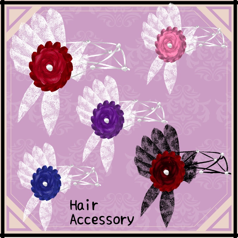 VRoid 薔薇のブーケ セット Rose Bouquet Set