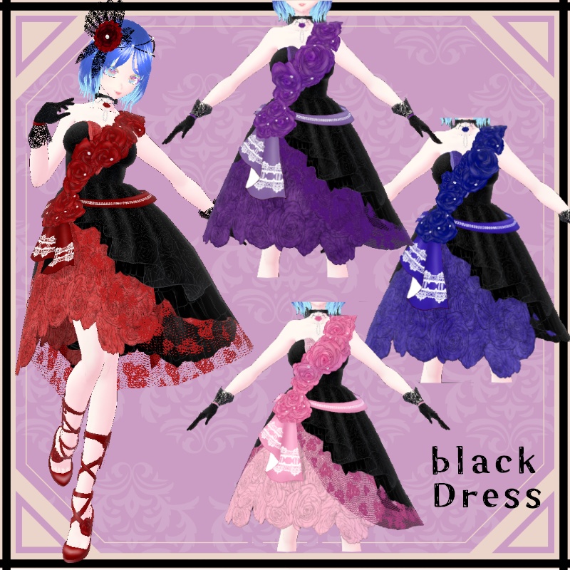 VRoid 薔薇のブーケ セット Rose Bouquet Set