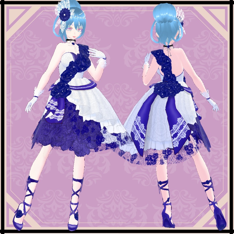 VRoid 薔薇のブーケ セット Rose Bouquet Set