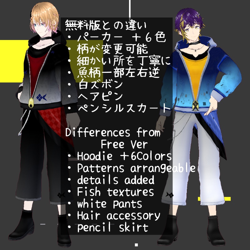 VRoid 蜃気楼の魚 セット Mirage Fish Set