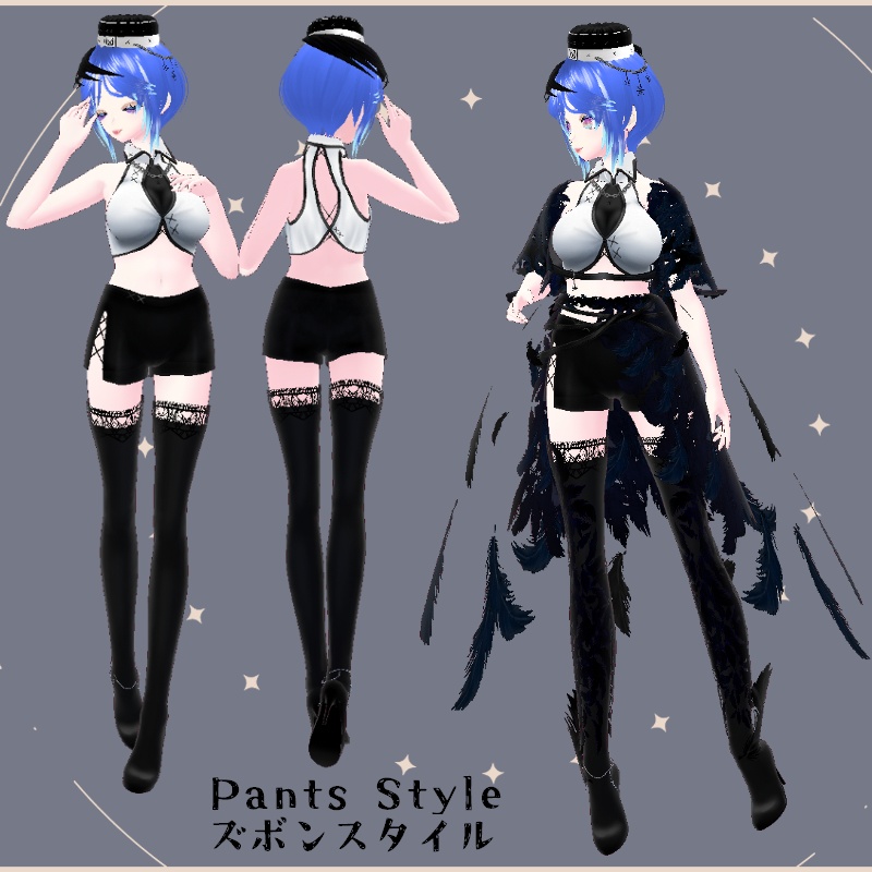 VRoid 黒鴉 セット Dark Raven Set