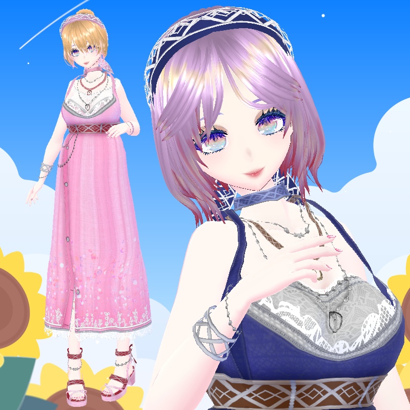 VRoid マキシ丈"B" セット Maxi ”B” Set