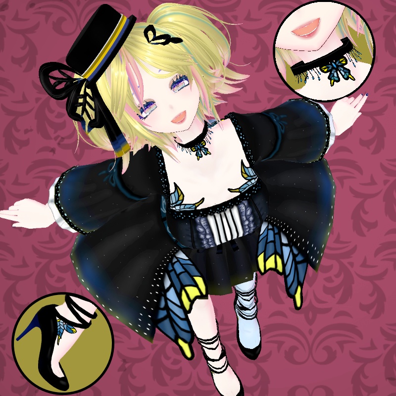 VRoid レピドプテラの翅 セット Lepidoptera wing set