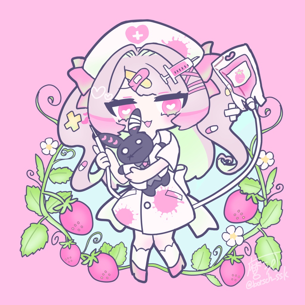 いちごとナースのアクキー