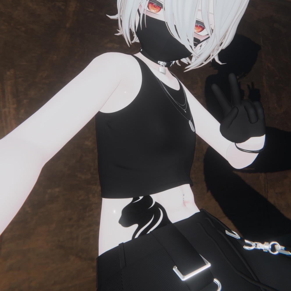 【Free】Tribal Black Cat Tattoo【VRChat】