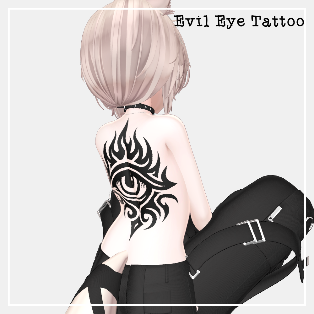 【動く】Evil Eye Tattoo【真央設定済み】