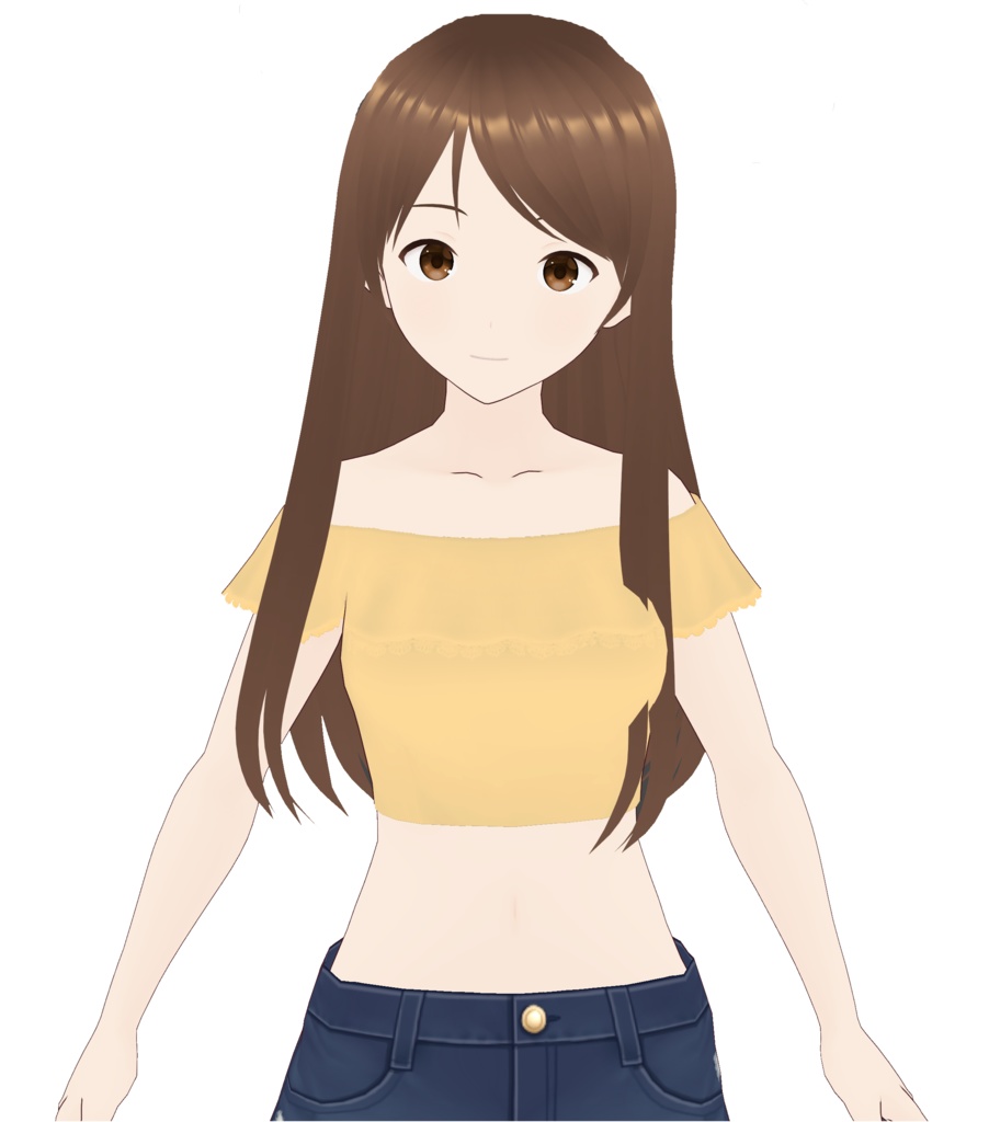 Vroid Ruffled, lacey of shoulder cropped top (various colors)