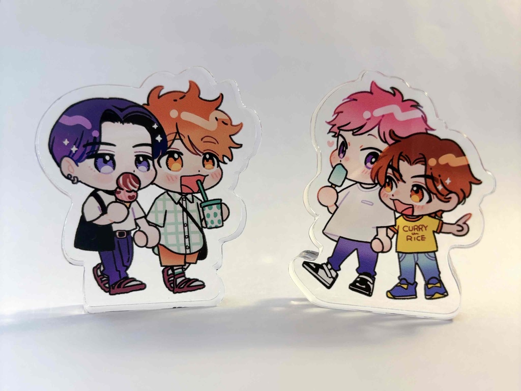 アキハルとすばようのアクリルブロック