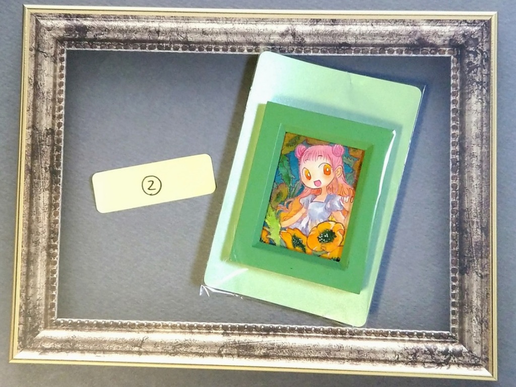 ミニ原画 ①天使ちゃん ②ケシちゃん ③えいえいおー