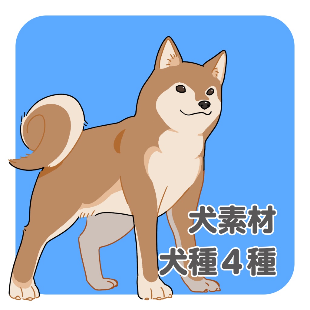 犬素材！犬種4種類