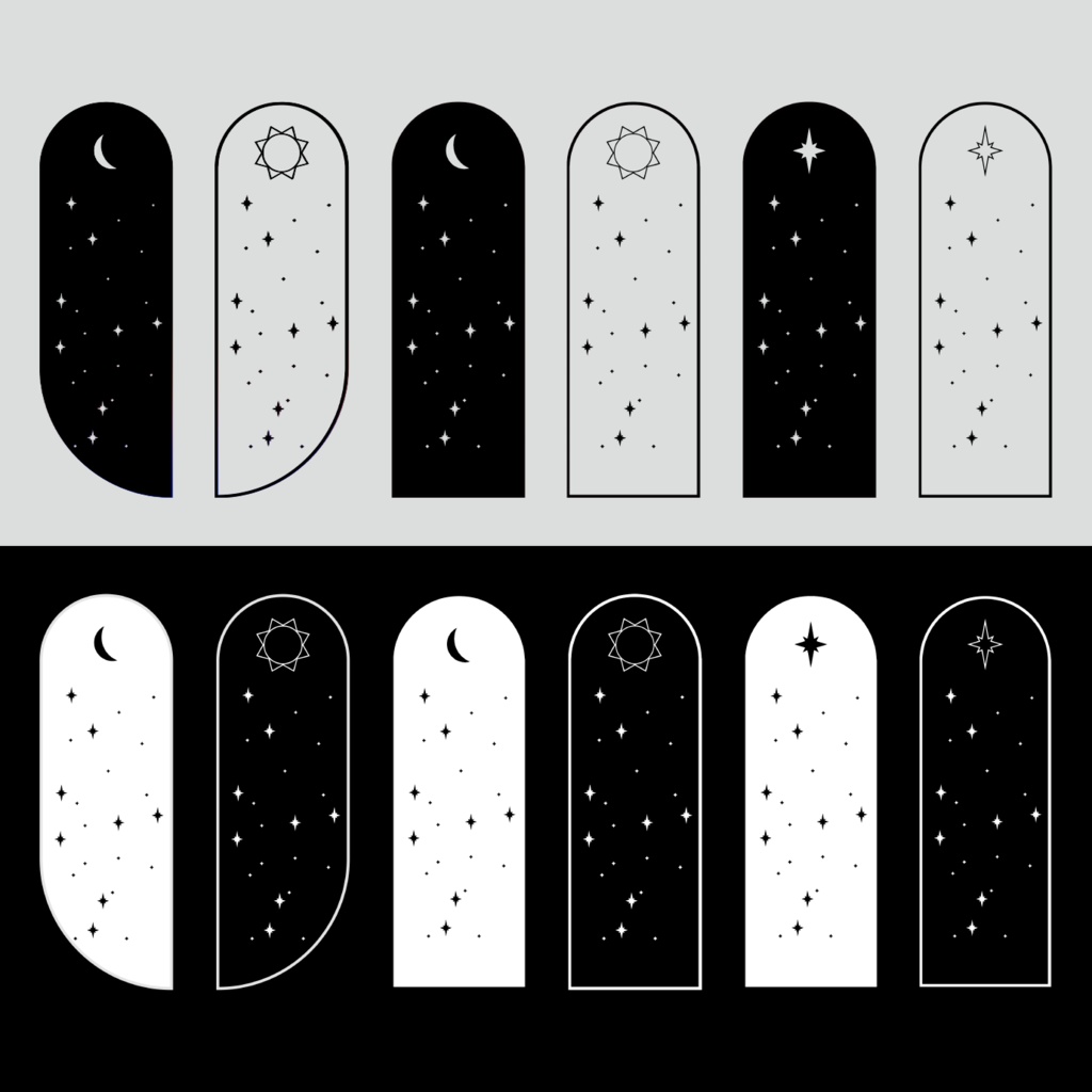 くるくる動く月と太陽と星の素材と立ち絵置き場