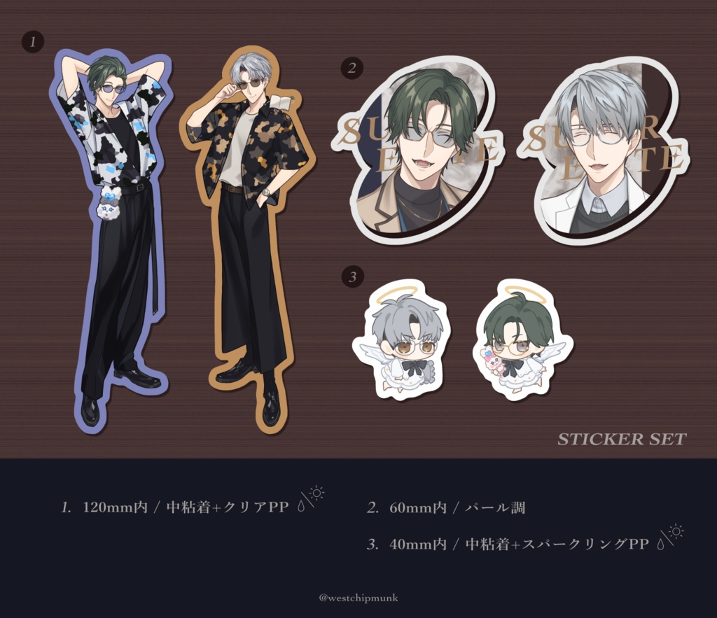 【にじそ11】ELBRステッカーセット（6枚入）