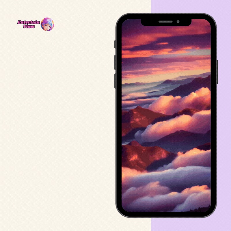 Sunset clouds roll over the mountain ridges