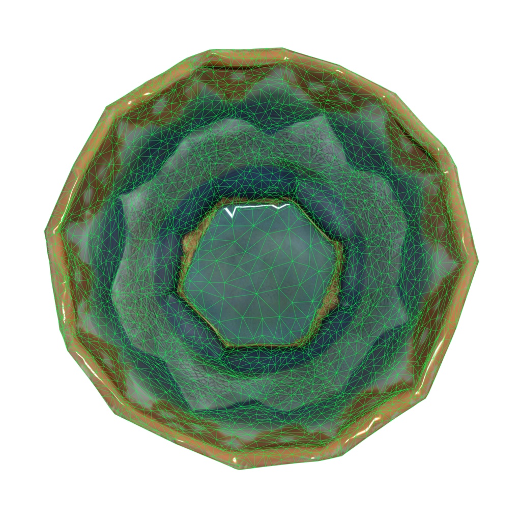 Colorful pattern bowl 3d model