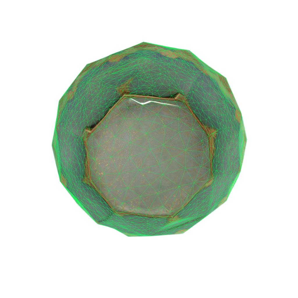 Colorful pattern bowl 3d model