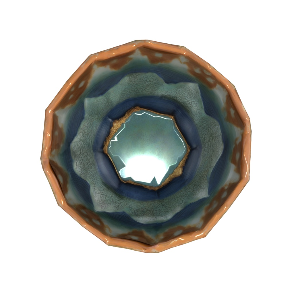 Colorful pattern bowl 3d model