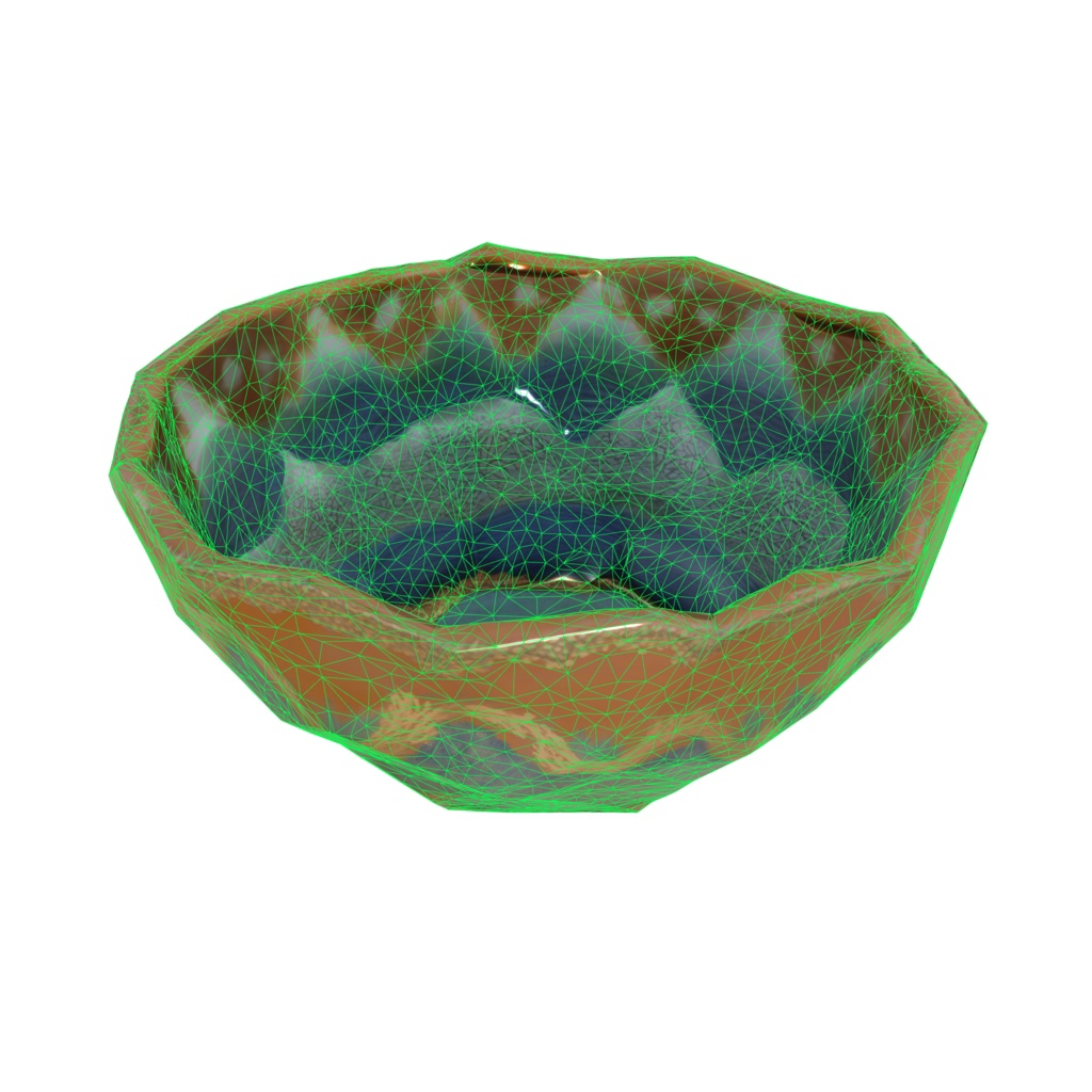 Colorful pattern bowl 3d model