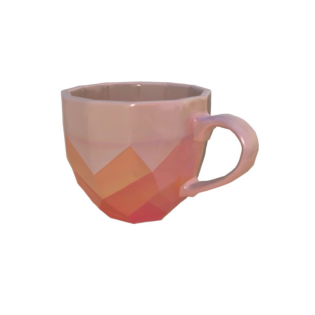 Orange gradient coffee cup 3d model