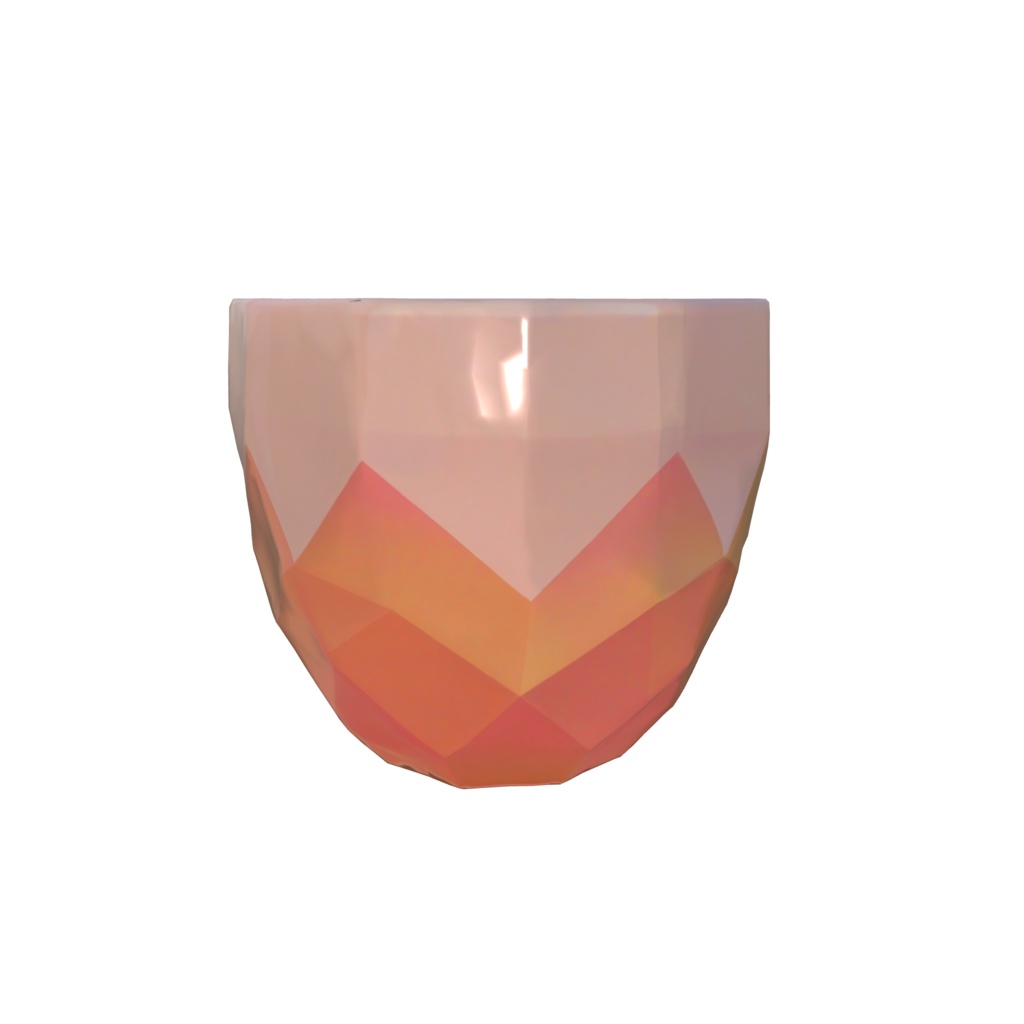 Orange gradient coffee cup 3d model