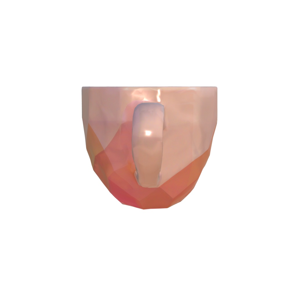 Orange gradient coffee cup 3d model