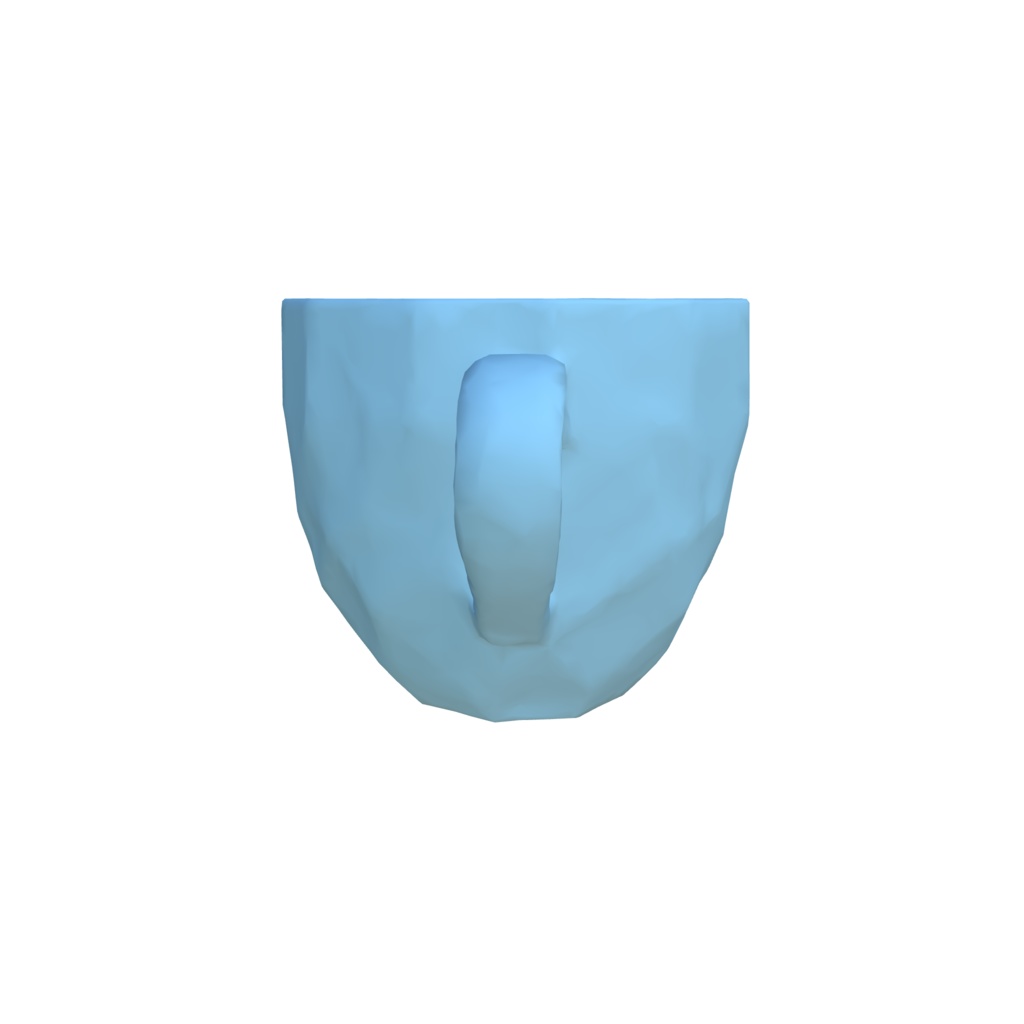 Orange gradient coffee cup 3d model