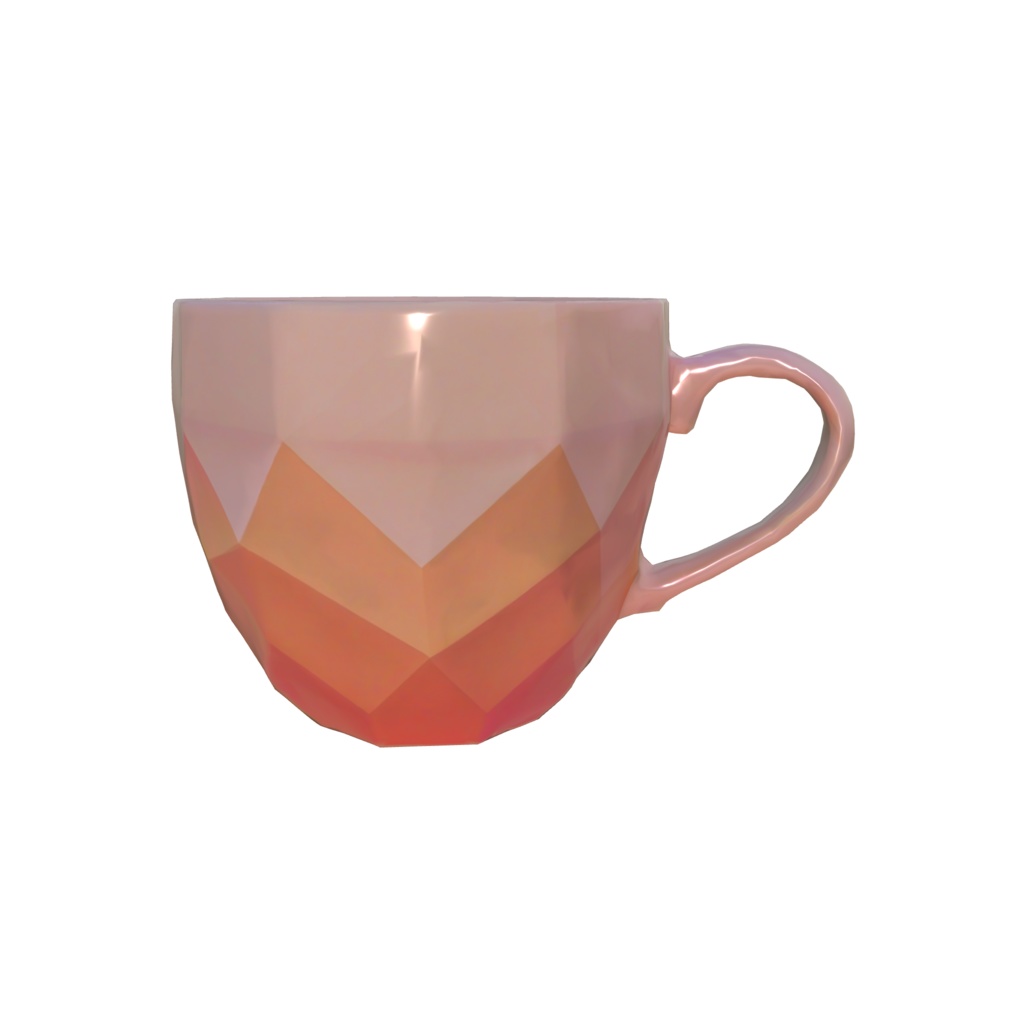 Orange gradient coffee cup 3d model