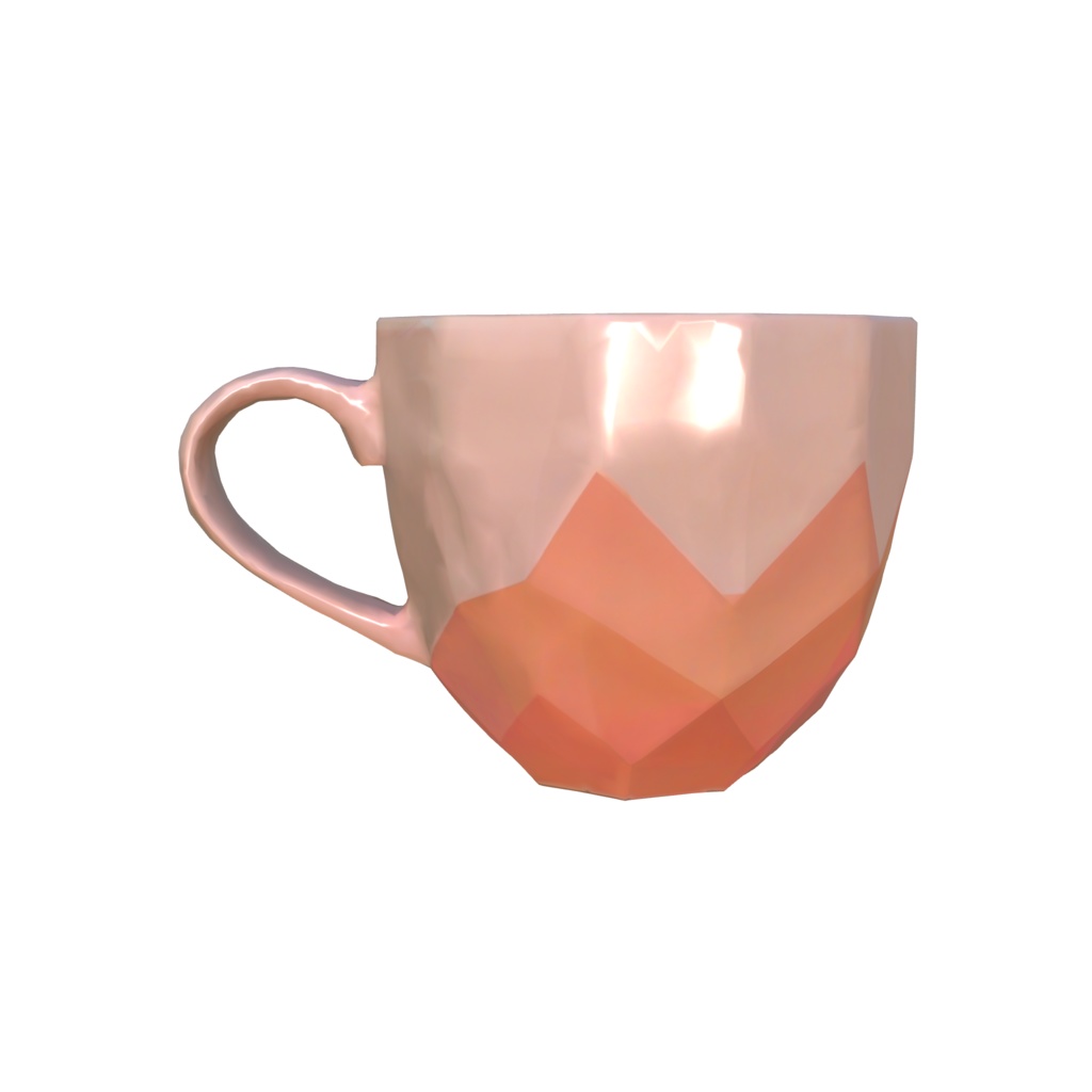 Orange gradient coffee cup 3d model