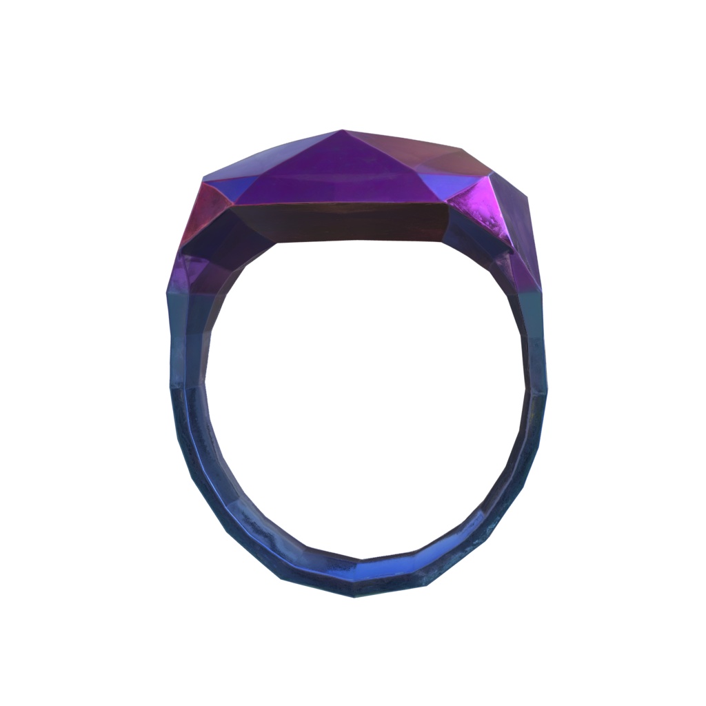 Violet Jagged Ring 3d model