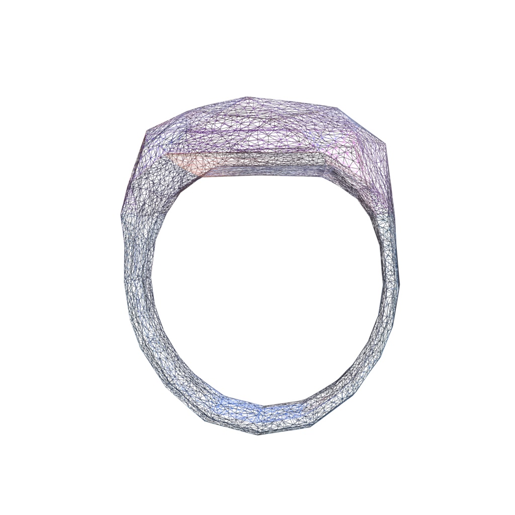 Violet Jagged Ring 3d model