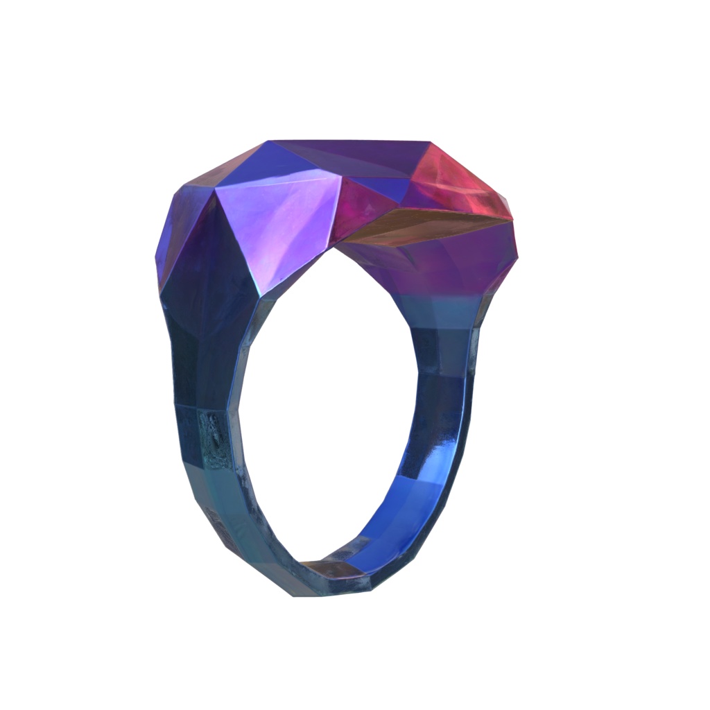 Violet Jagged Ring 3d model