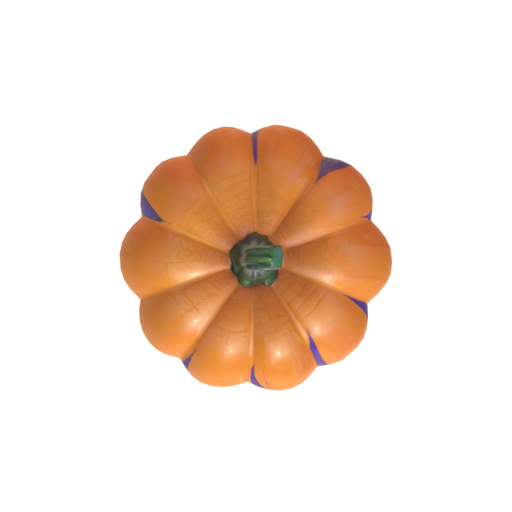 purple orange pumpkin 3d model